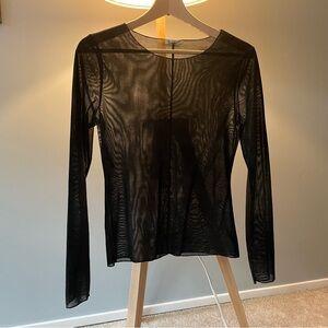 Elegant Black Sheer Top